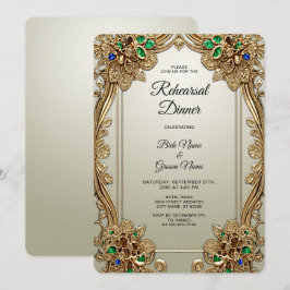 Elegant gouden  repetitiediner kaart