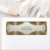 Elegant gouden retouradreslabel etiket (Insitu)