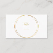 Elegant gouden ringen tafel nummer Kaart Plaatskaartje (Voorkant)