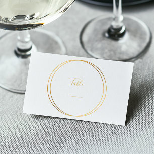 Elegant gouden ringen tafel nummer Kaart Plaatskaartje
