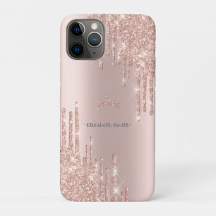 Elegant gouden roos glitter, koninklijk iPhone 11 pro hoesje