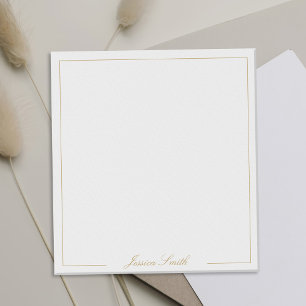 Elegant Gouden Schrift Monogram Notitieblok