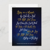 Elegant gouden script weg in een manger feestelijk feestdagenkaart (Voorkant / Achterkant)