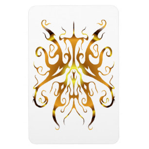 Elegant Gouden Stam Masker Abstract Design Magneet