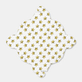 Elegant gouden sterren wit patroon bedankdoosjes (Uitgevouwen)