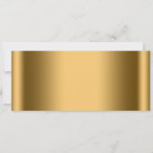 Elegant Gouden Ticket Feest Kaart (Achterkant)