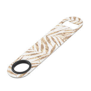 Elegant gouden tropisch palmbladenontwerp speed flessenopener