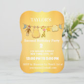 Elegant gouden verjaardagsuitnodiging kaart (Staand voorkant)