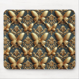 Elegant Gouden Vlinders Patroon Muismat