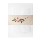 Elegant goudfloraal Band met Roos Uitnodigingen Wikkel (Voorkant Voorbeeld)