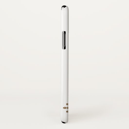 Elegant goudglitter laat het sneeuwtekstsneeuwvlok Case-Mate iPhone case (Achterkant / rechts)