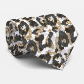 Elegant goudluipspatroon stropdas (Opgerold)