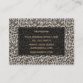 Elegant goudluipspatroon visitekaartje (Achterkant)