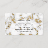 Elegant goudmarmer roos professional visitekaartje (Achterkant)