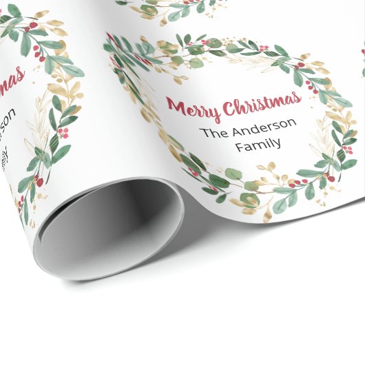 Elegant goudrood met kerstmis cadeaupapier (Rol Hoek)