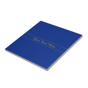 Elegant goudschrift op een marineblauwe achtergron tegeltje