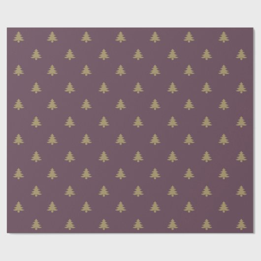 Elegant goudstbomen cadeaupapier (Vlak)