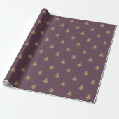 Elegant goudstbomen cadeaupapier (Uitgerold)