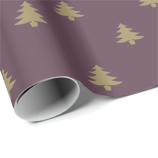 Elegant goudstbomen cadeaupapier (Rol Hoek)