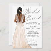 Elegant Gown Bridal Brunch Uitnodiging (Voorkant)