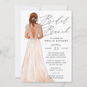 Elegant Gown Bridal Brunch Uitnodiging (Voorkant)