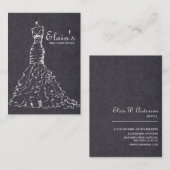 Elegant Gown Bridal Dress Boutique Wedding Planner Visitekaartje (Voorkant / Achterkant)