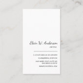 Elegant Gown Bridal Dress Boutique Wedding Planner Visitekaartje (Achterkant)