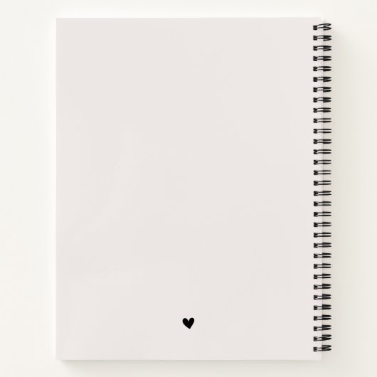 Elegant Graceful Script Ecru Huwelijksplannen Notitieboek (Achterkant)