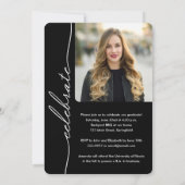Elegant Grad Script Photo Graduation Invitation (Dos)