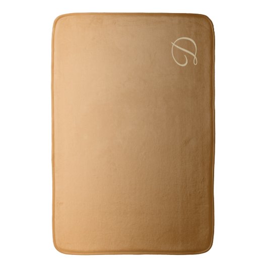 Elegant Gradiënt Goud met Douanemonogram Badmat (Voorkant Verticaal)