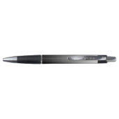 Elegant Gradient Grey met aangepaste tekst Pen (Achterkant)