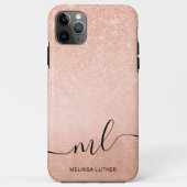 Elegant  gradiënt koper roos goud glitter Case-Mate iPhone case (Achterkant)
