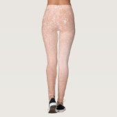 Elegant gradiënt koper roos goud glitter leggings (Achterkant)