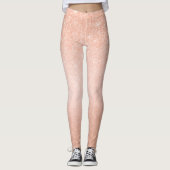 Elegant gradiënt koper roos goud glitter leggings (Voorkant)
