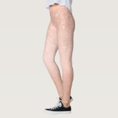 Elegant gradiënt koper roos goud glitter leggings (Links)