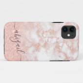 Elegant gradiënt koper roos goud glitter marmer Case-Mate iPhone case (Achterkant (horizontaal))