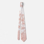 Elegant gradiënt koper roos goud glitter marmer stropdas (Achterkant)