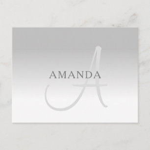 Elegant Gradiënt  Monogram Briefkaart
