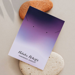 Elegant gradiënt Paarse juwelen oorscherm Visitekaartje