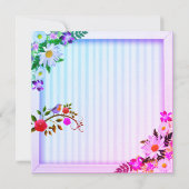 Elegant gradiënt roze en groen huwelijk kaart (Achterkant)