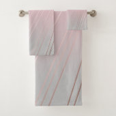 Elegant gradiënt roze grijs roos goud bad handdoek (Insitu)