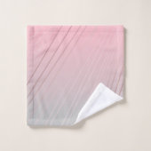 Elegant gradiënt roze grijs roos goud bad handdoek (Wasdoekje)