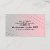 Elegant gradiënt roze grijs roos goud visitekaartje (Achterkant)