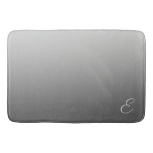 Elegant gradiënt Silver met aangepast monogram Badmat