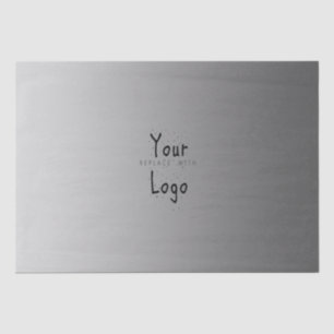 Elegant gradiënt Silver met Aangepaste Logo Tissuepapier