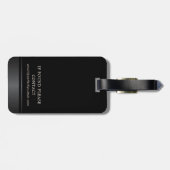 Elegant gradiëntrand toevoegen zwart logo bagagelabel (Achterkant horizontaal)