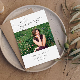 Élégant Graduate Photo Classe de Faire-part