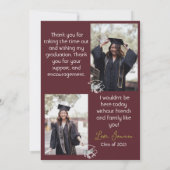 Elégant Graduation blanc Casquette Merci Script Ph (Dos)