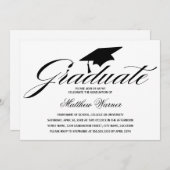 Elegant Graduation Cap Kaart (Voorkant / Achterkant)
