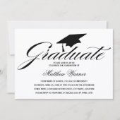 Elegant Graduation Cap Kaart (Voorkant)